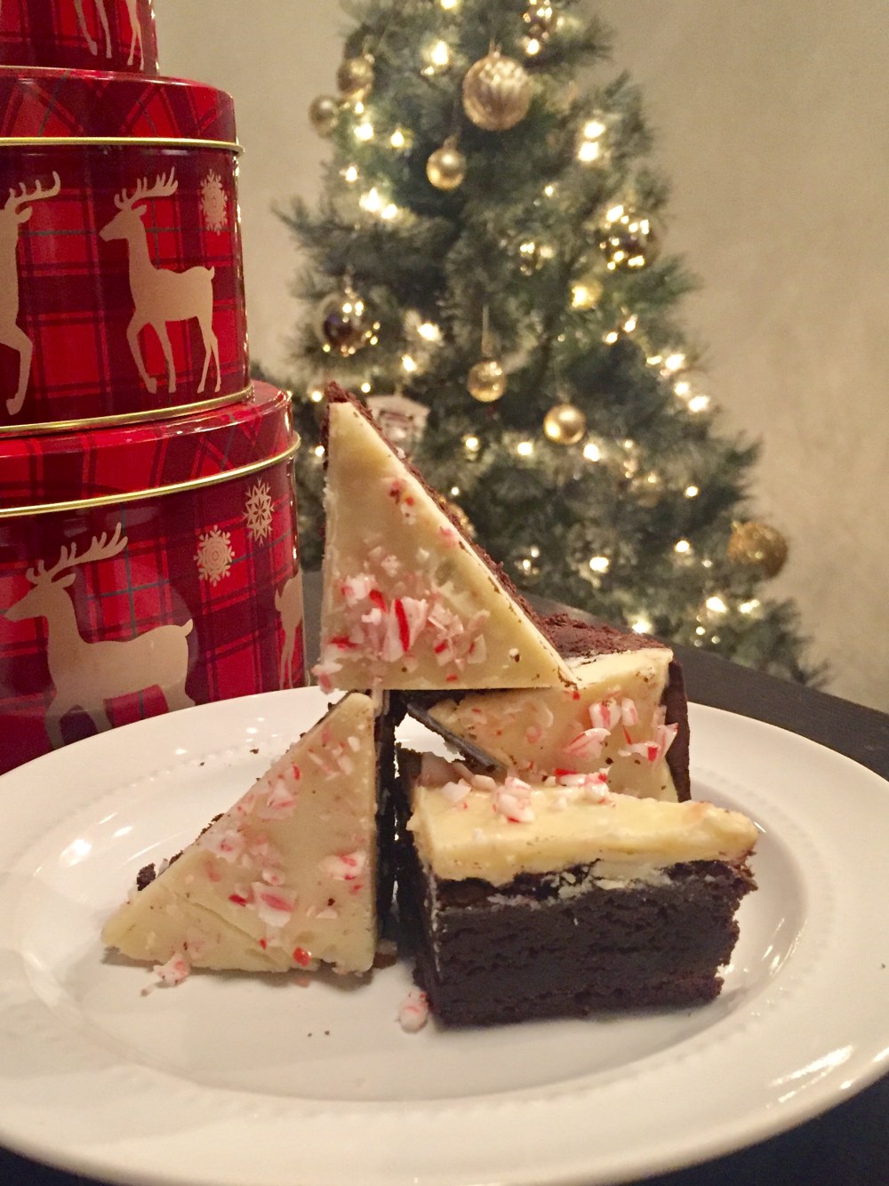 Peppermint Bark Brownies